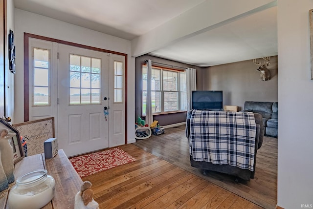 3678 W 200 N, Wabash, IN 46992 - foyer with baseboards and hardwood / wood-style flooring
