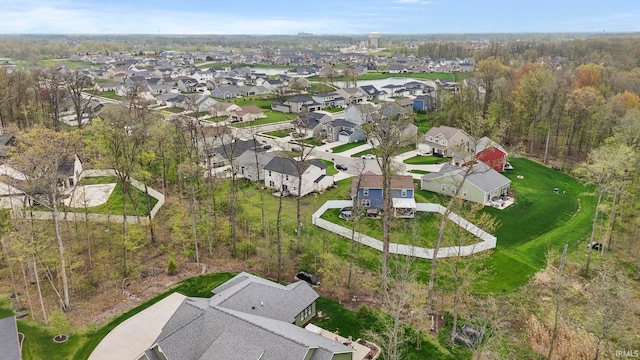 aerial view with a residential view