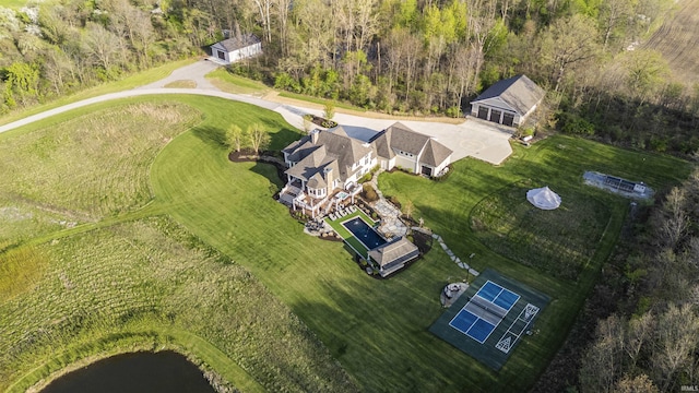 13341 Leesburg Rd, Fort Wayne, IN 46818 - birds eye view of property with a water view