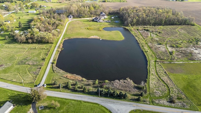 13341 Leesburg Rd, Fort Wayne, IN 46818 - birds eye view of property featuring a water view