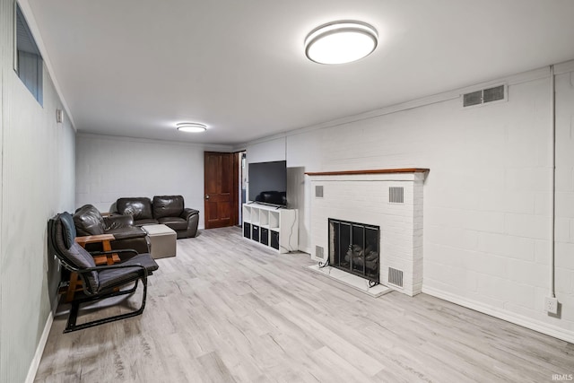 706 Ruse St, North Manchester, IN 46962 - living room with light wood finished floors and visible vents