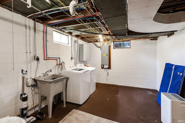 706 Ruse St, North Manchester, IN 46962 - basement featuring independent washer and dryer and electric panel
