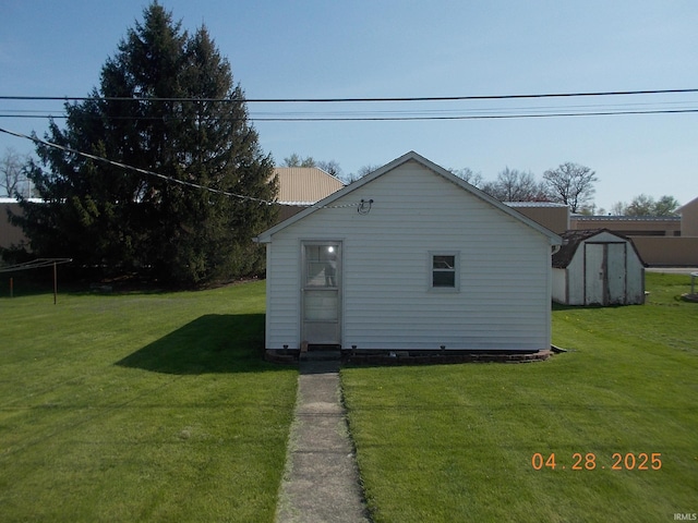 view of shed