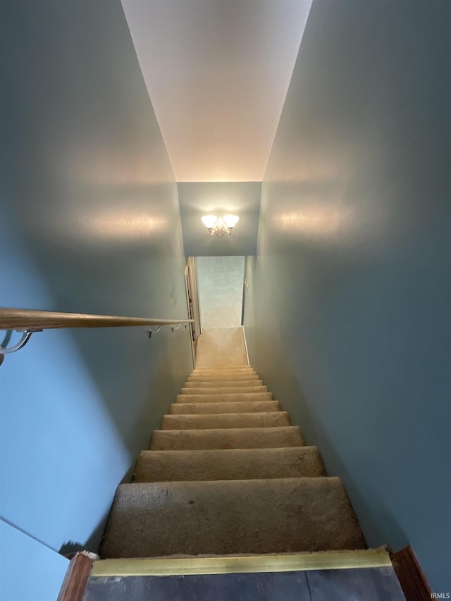 view of stairway