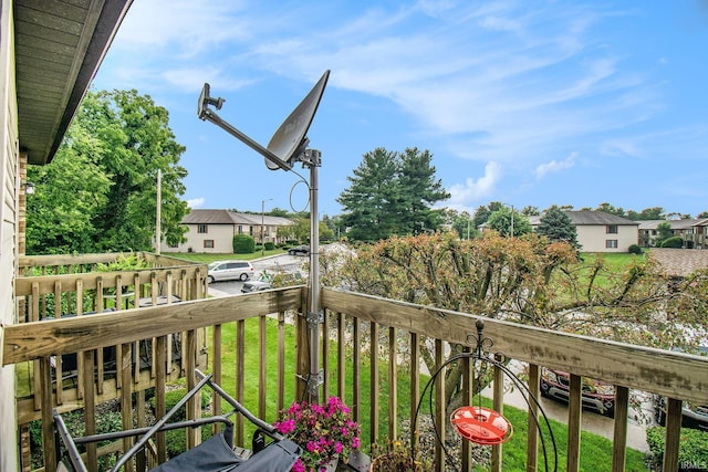 balcony featuring a residential view