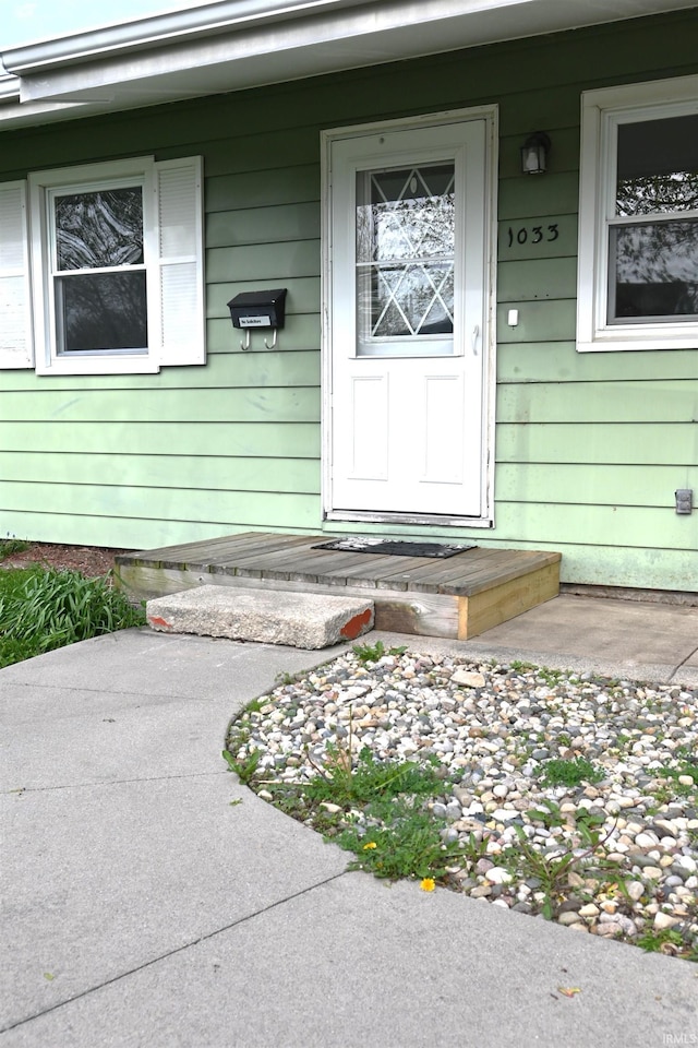 view of doorway to property
