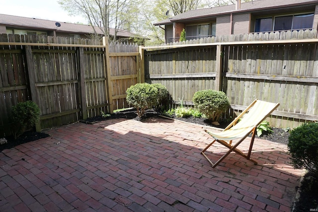 view of patio / terrace with a fenced backyard