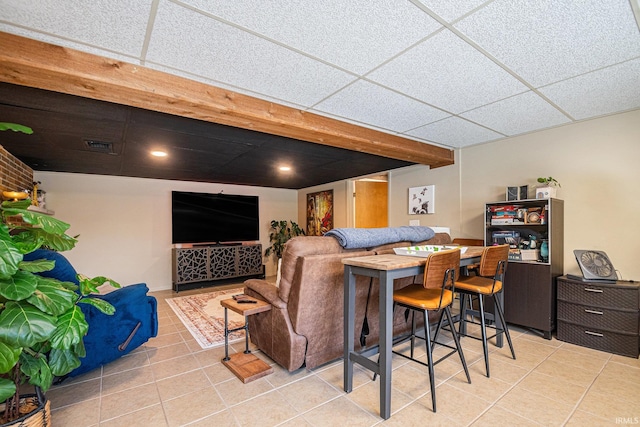 29130 County Road 22, Elkhart, IN 46517 - living room featuring recessed lighting and light tile patterned floors