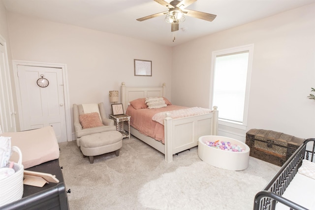 13546 Brick Rd, Granger, IN 46530 - bedroom with ceiling fan and light colored carpet