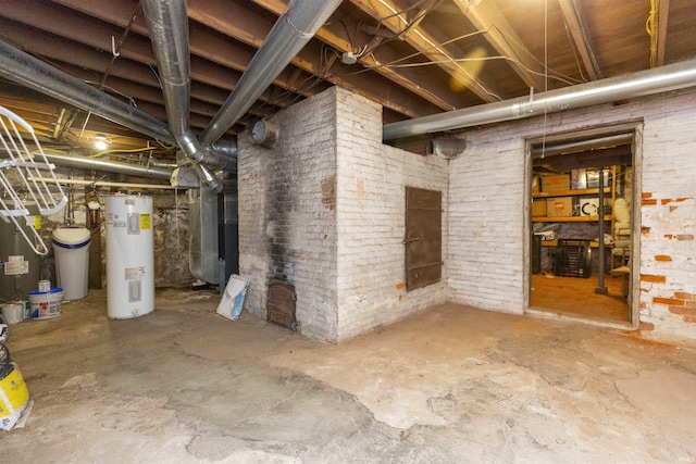 13546 Brick Rd, Granger, IN 46530 - unfinished below grade area with heating unit and water heater