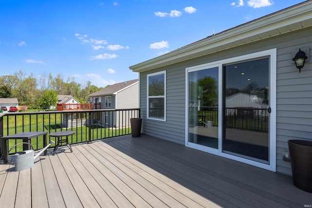 51779 Hannigan Dr, South Bend, IN 46637 - wooden terrace with a lawn