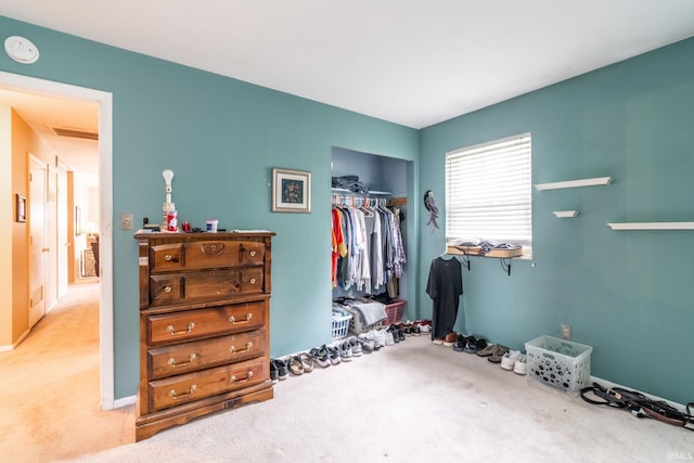 interior space with a closet
