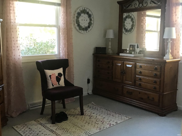 living area with visible vents