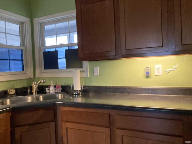 4530 E 700 N, Monterey, IN 46960 - kitchen featuring a sink and dark countertops