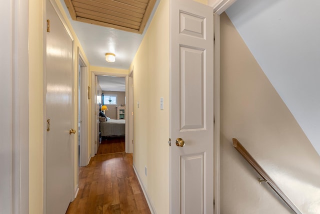 hallway featuring hardwood / wood-style flooring