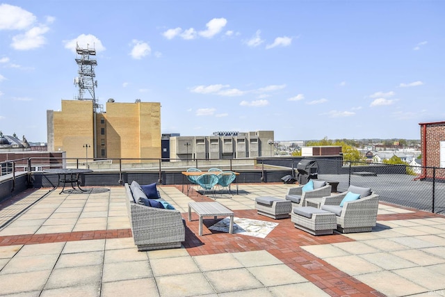 view of patio / terrace featuring an outdoor hangout area