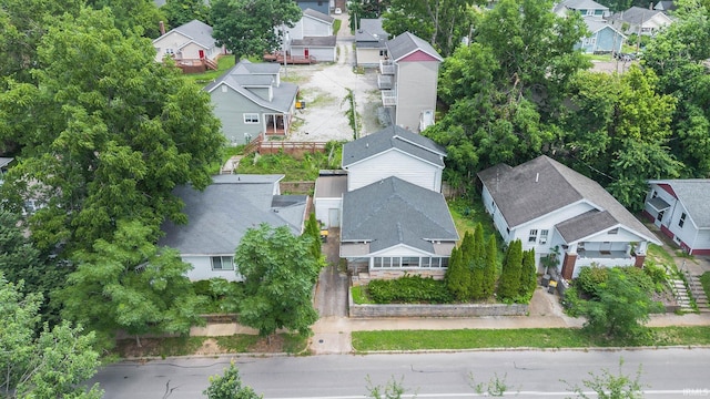 drone / aerial view with a residential view
