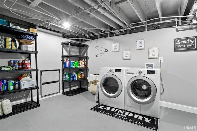 laundry room featuring laundry area and washer and dryer