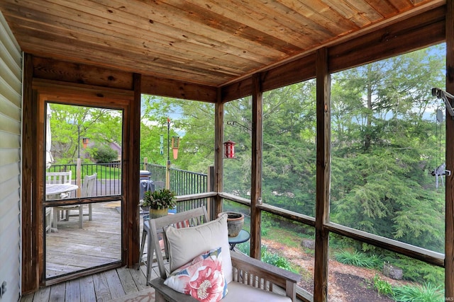 view of sunroom