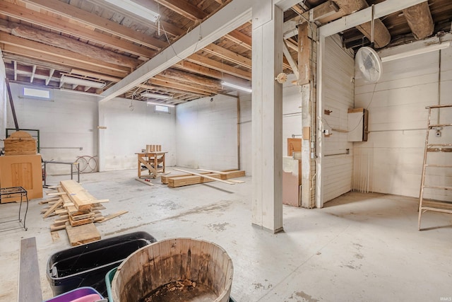 view of basement