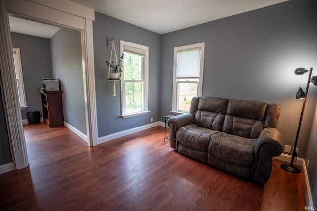 10220 6b Rd, Plymouth, IN 46563 - living area featuring wood finished floors and baseboards
