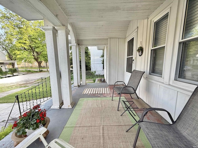 view of patio / terrace with a porch