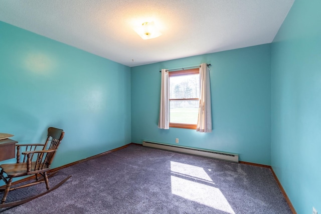 interior space with baseboards and a baseboard radiator