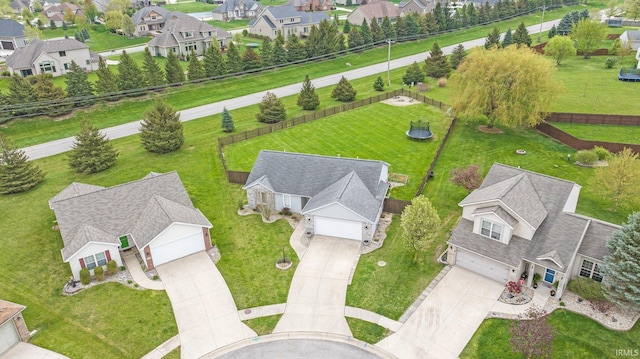 aerial view featuring a residential view
