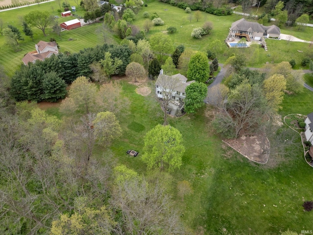 bird's eye view featuring a rural view