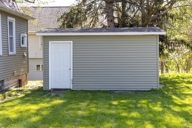 view of shed