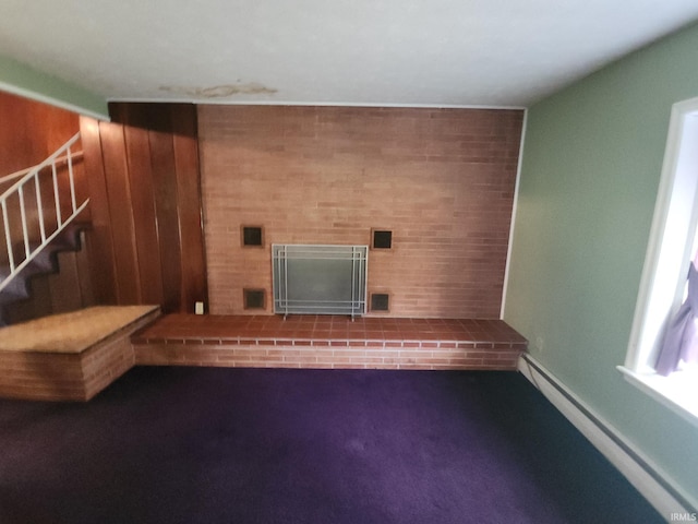 2708 Elmwood Dr, Logansport, IN 46947 - interior space with stairs, visible vents, and a fireplace