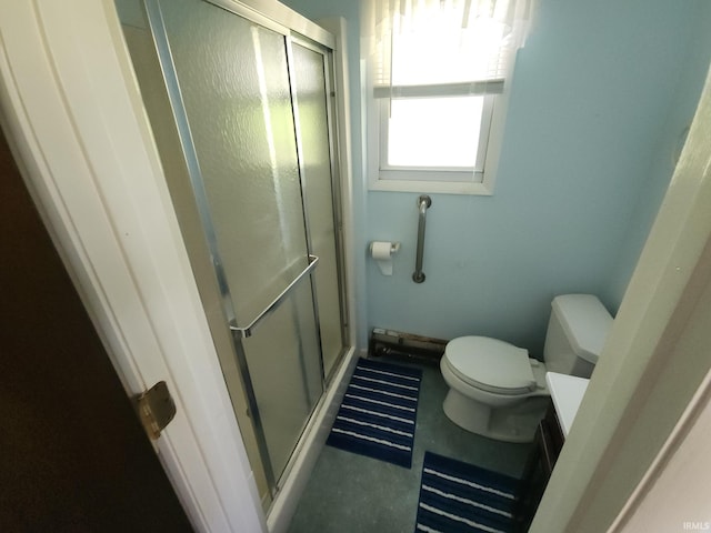 2708 Elmwood Dr, Logansport, IN 46947 - bathroom featuring toilet and a shower stall