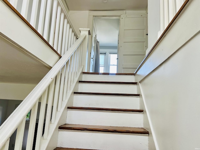 view of stairway