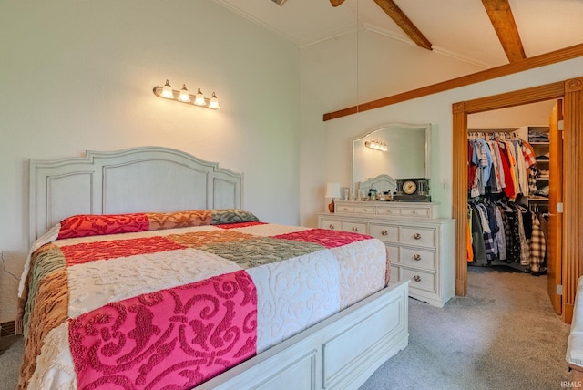 479 W 250 S, Wabash, IN 46992 - bedroom featuring light carpet, a spacious closet, a closet, and crown molding