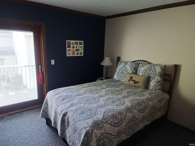 bedroom with carpet