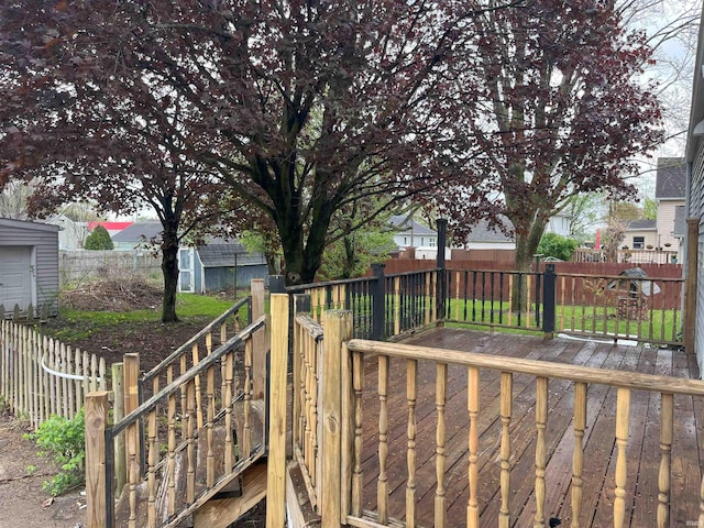1134 N Iowa St, South Bend, IN 46628 - wooden deck featuring a fenced backyard