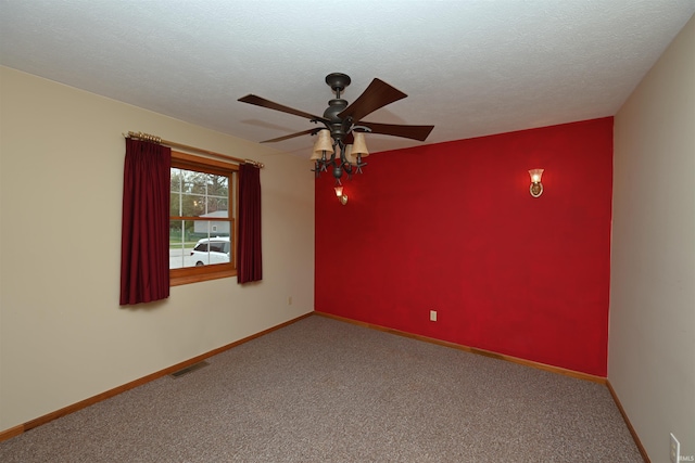 800 E Oak View Est, Winamac, IN 46996 - spare room with carpet floors, ceiling fan, baseboards, and visible vents