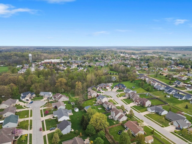 drone / aerial view with a residential view