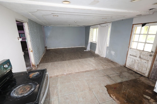 interior space with tile patterned flooring