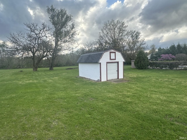 view of shed