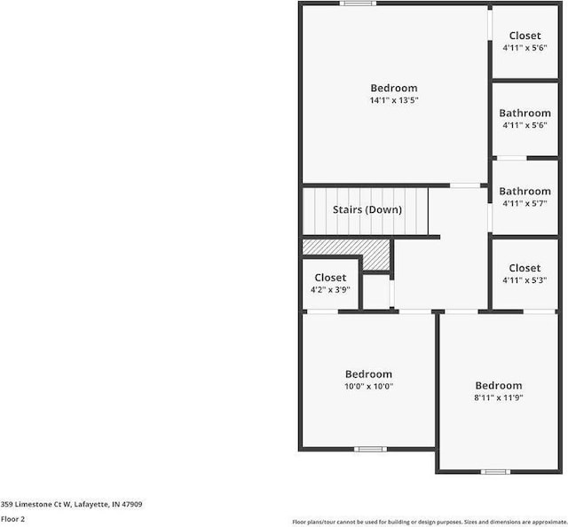 359 Limestone Ct, Lafayette, IN 47909 - plan