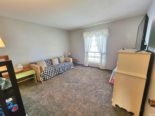 bedroom with carpet floors