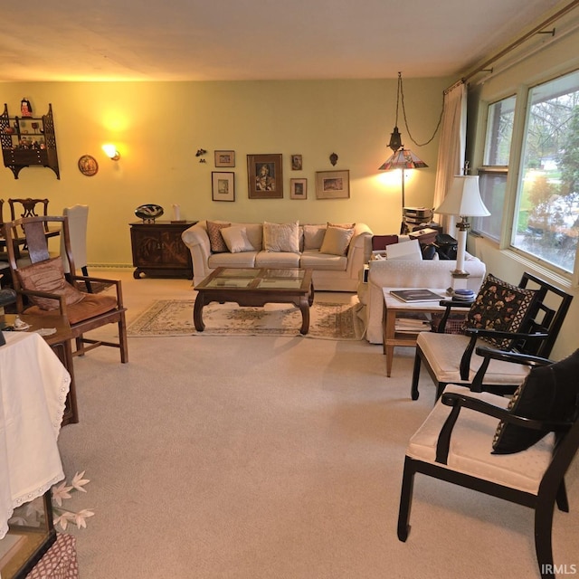 view of carpeted living room