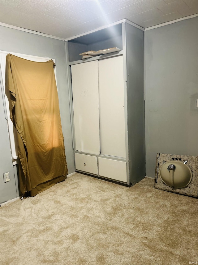 unfurnished bedroom featuring carpet flooring