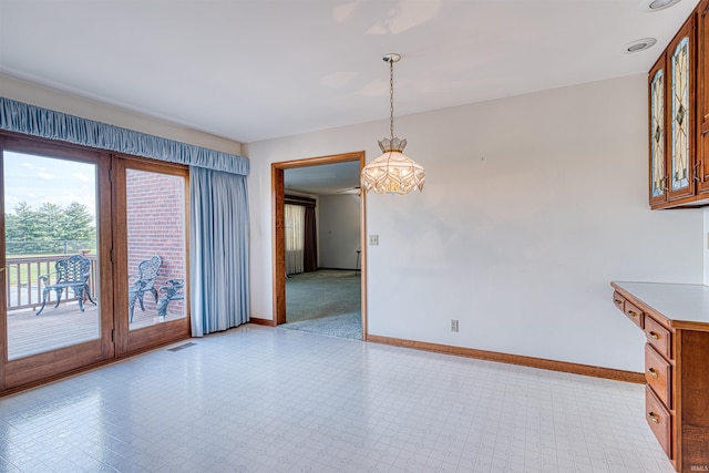 7001 Old Boonville Hwy, Evansville, IN 47715 - interior space with a notable chandelier, baseboards, and visible vents