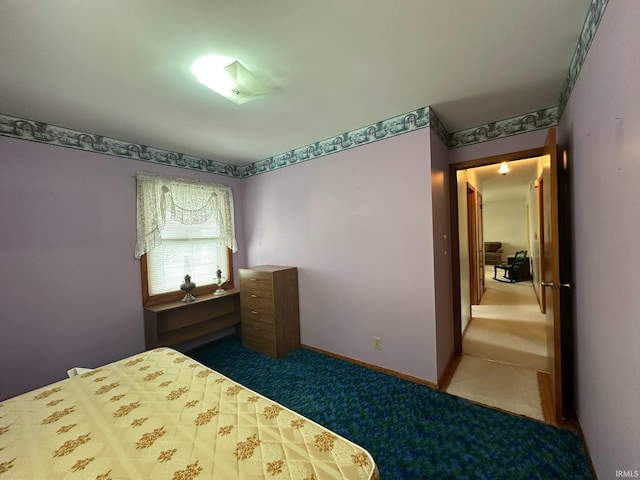 bedroom with carpet flooring