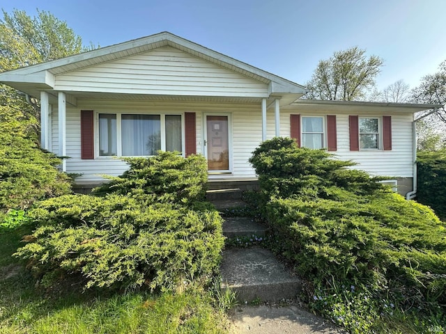 view of front of home featuring covered porch