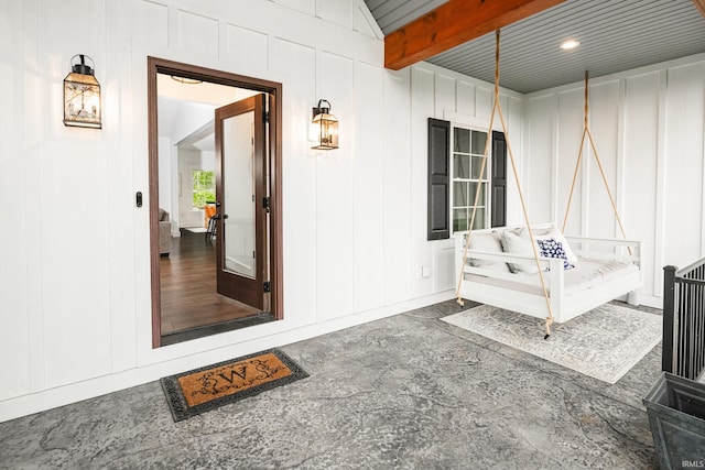 1284 E Zinnia Dr, Bloomington, IN 47401 - entrance to property with board and batten siding