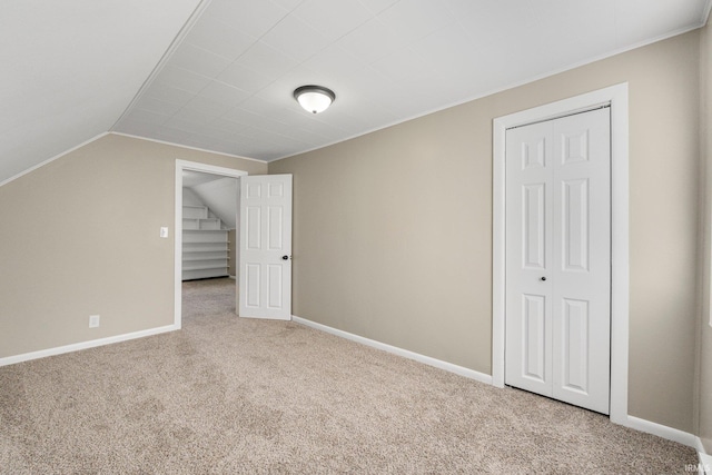 1743 Franklin Ave, Fort Wayne, IN 46808 - additional living space featuring baseboards, lofted ceiling, and carpet