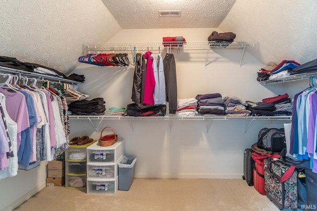 534 Lagrange St, West Lafayette, IN 47906 - walk in closet with carpet floors, lofted ceiling, and visible vents